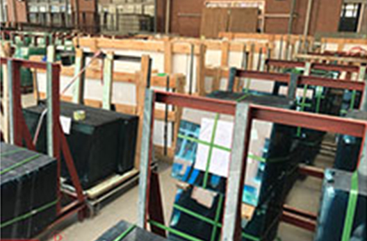 Embalaje y envío de fábrica de vidrio resistente al fuego.