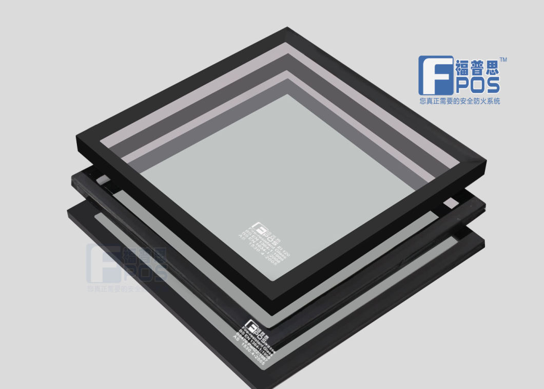 vidrio de puerta resistente al fuego